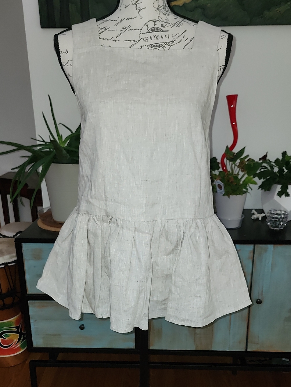 DISSH Daisy Natural Peplum Tank Top - NWT